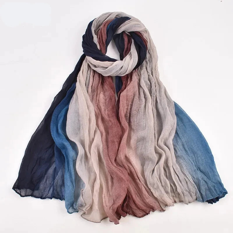 Pashmina aus Balinesischem Garn mit Gradualem Farbverlauf