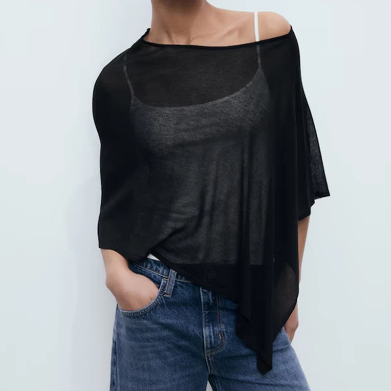 Irregular Knitted Cover-ups Crop Top - DreadLocos Shop