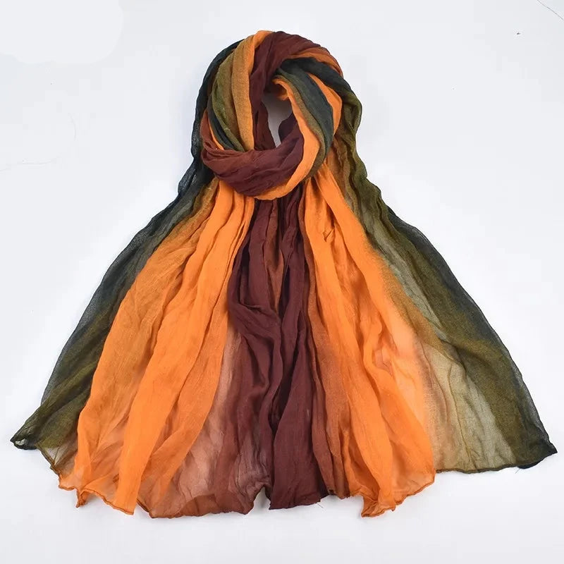 Pashmina aus Balinesischem Garn mit Gradualem Farbverlauf