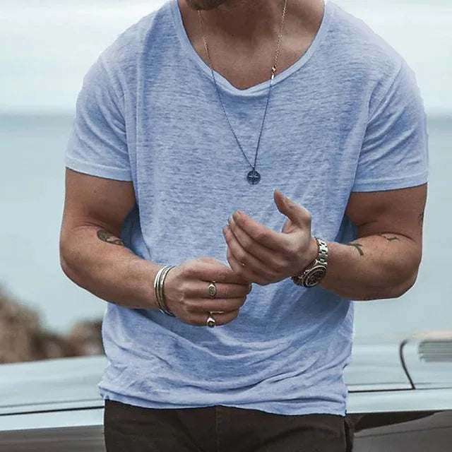 Summer Men T-shirts Boho Men Cotton - DreadLocos Shop