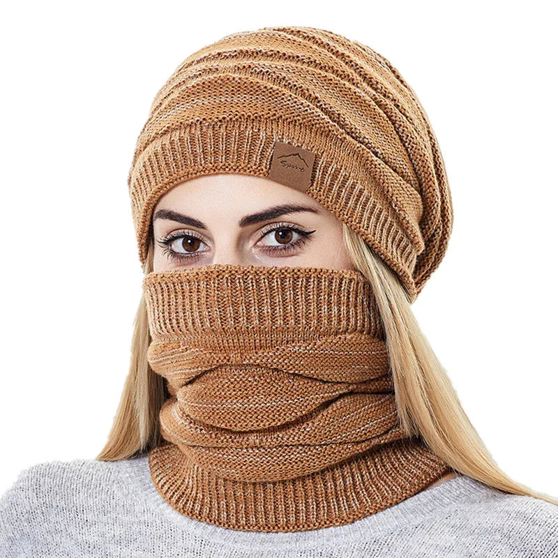 Fur-Lined Beanie & Scarf Set