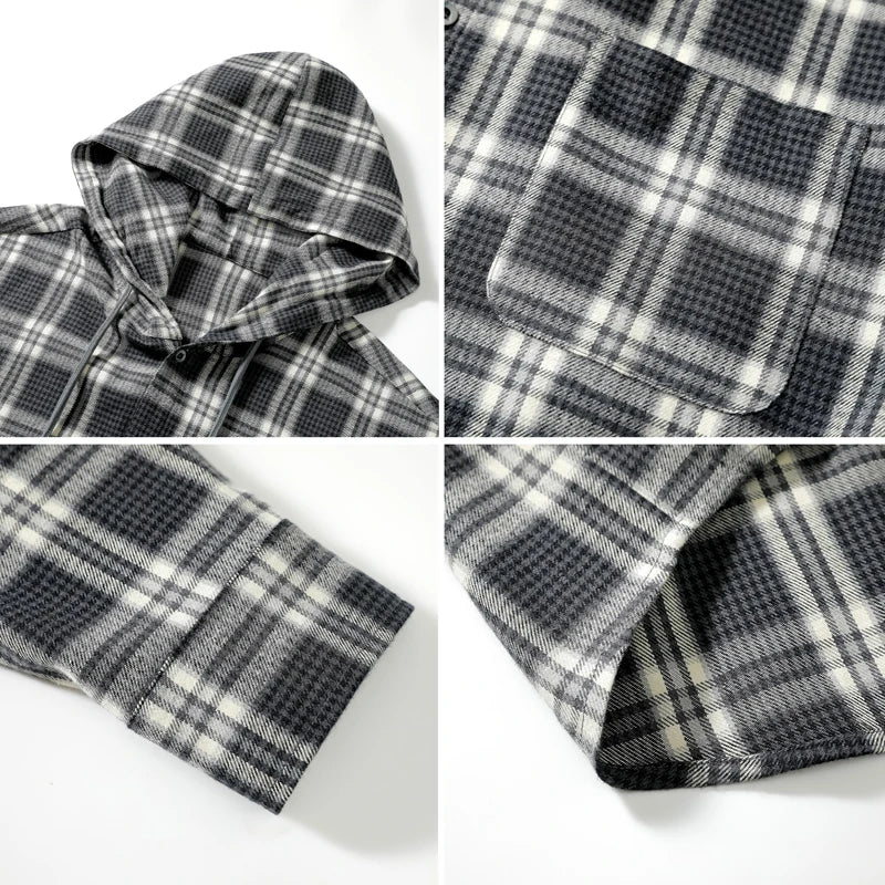 Washed Vintage Check Hooded