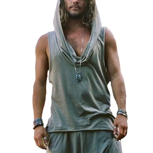 Sleeveless Hooded Vest for Men