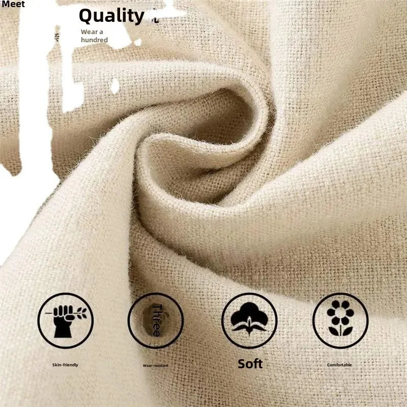 Leinen Hanf Trouser Kaki