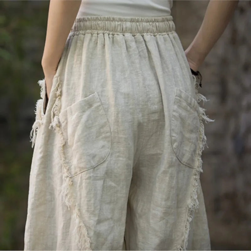 Leinen Trouser mit Wollbund - DreadLocos Shop