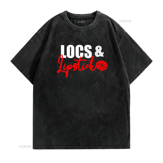 Locs Lipstick American T- Shirt 100 % Cotton