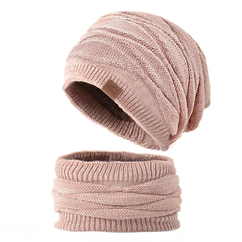 Fur-Lined Beanie & Scarf Set