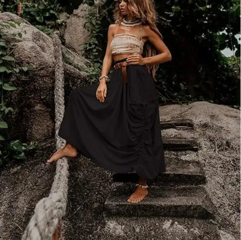 Boho Kleidung - Stilvoller Boho-Rock *Baumwolle* - DreadLocos Shop