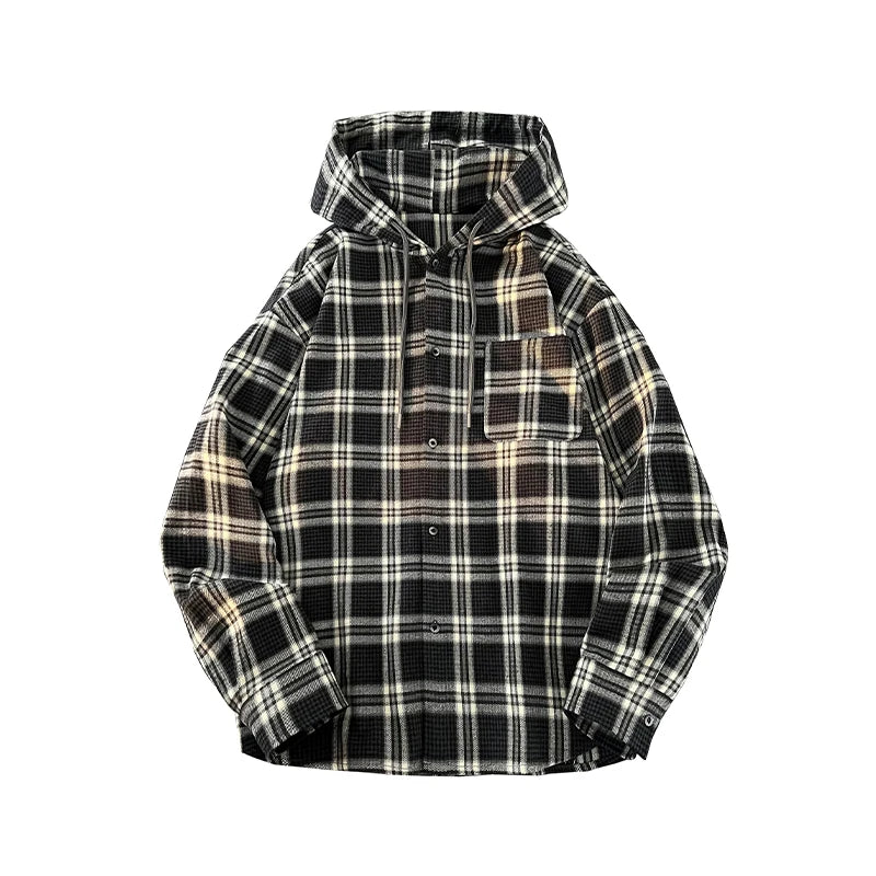 Washed Vintage Check Hooded