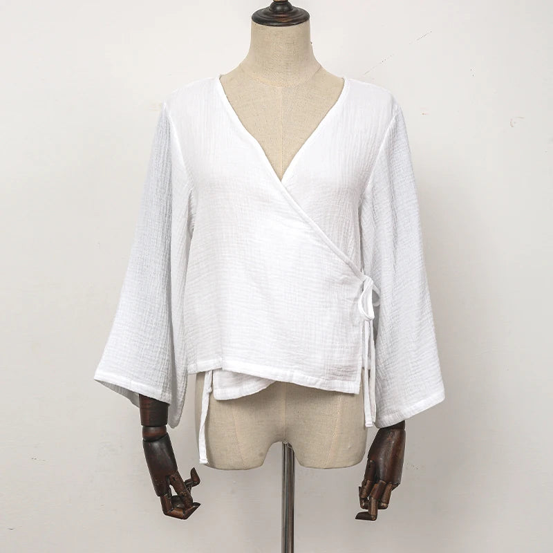 Oversize Damen T-Shirt aus Baumwoll-Gaze
