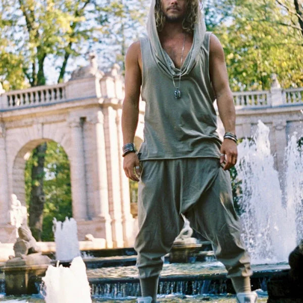 Sleeveless Hooded Vest for Men
