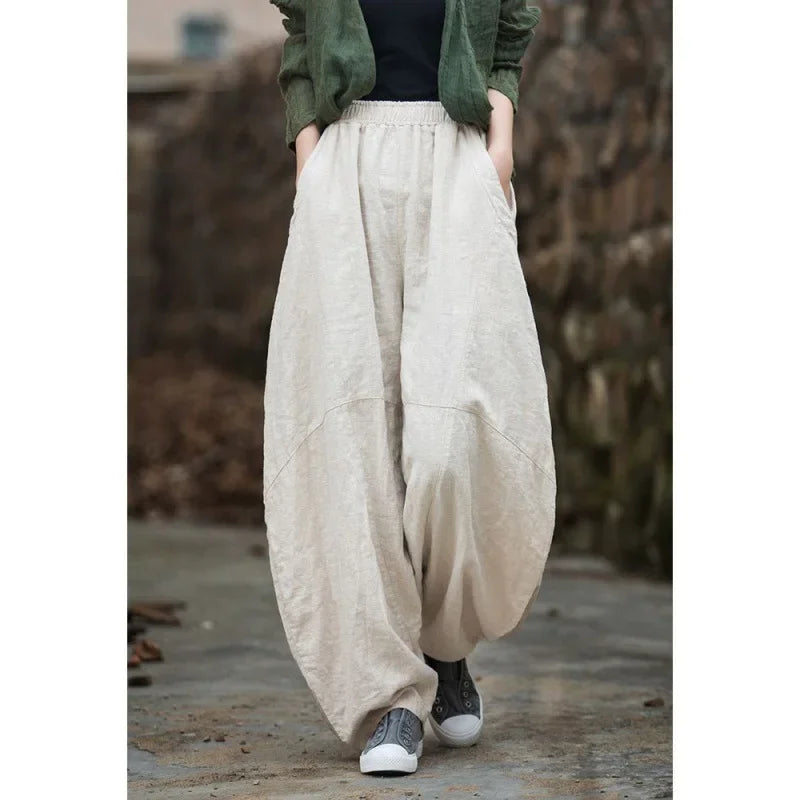 Comfortable Cotton Linen Bloomers for Women
