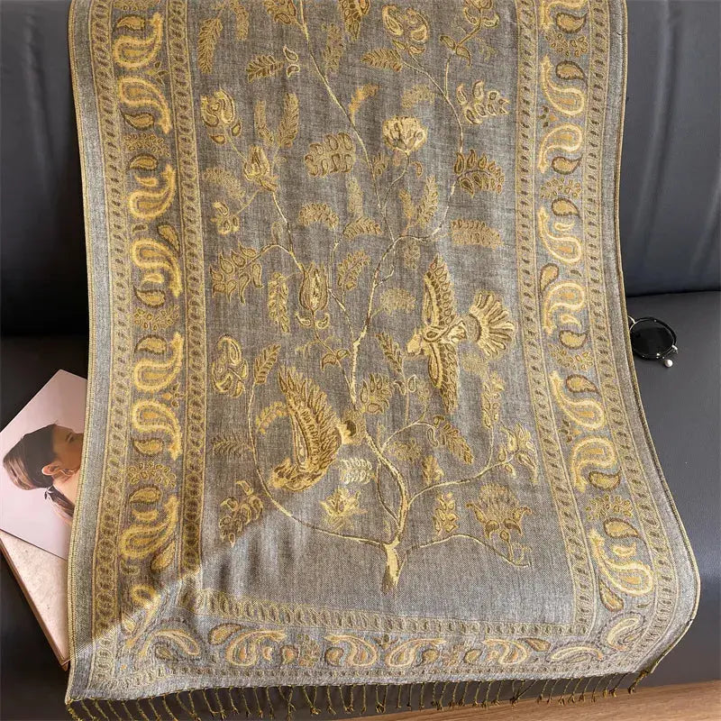 Toller Wendbarer DREAD Pashmina-Paisley-Jacquard Scarf aus *Kaschmir* DreadLocos Shop
