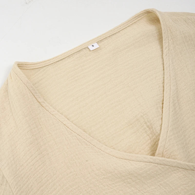 Oversize Damen T-Shirt aus Baumwoll-Gaze