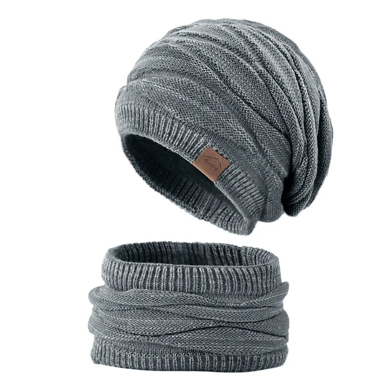 Fur-Lined Beanie & Scarf Set