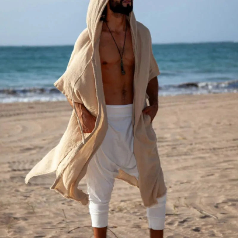 Men Tulum Fringe Long Cardigan