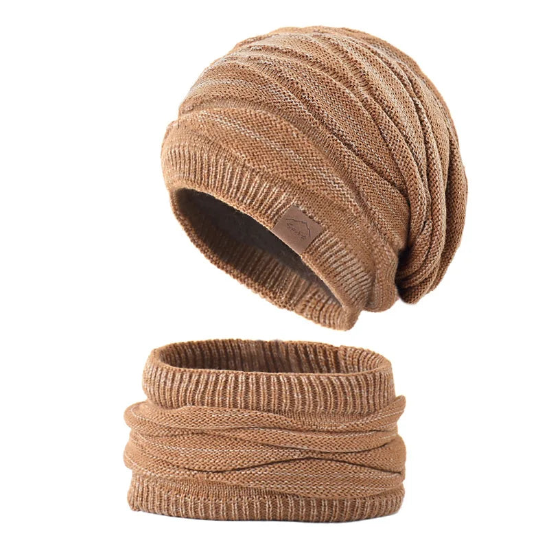Fur-Lined Beanie & Scarf Set