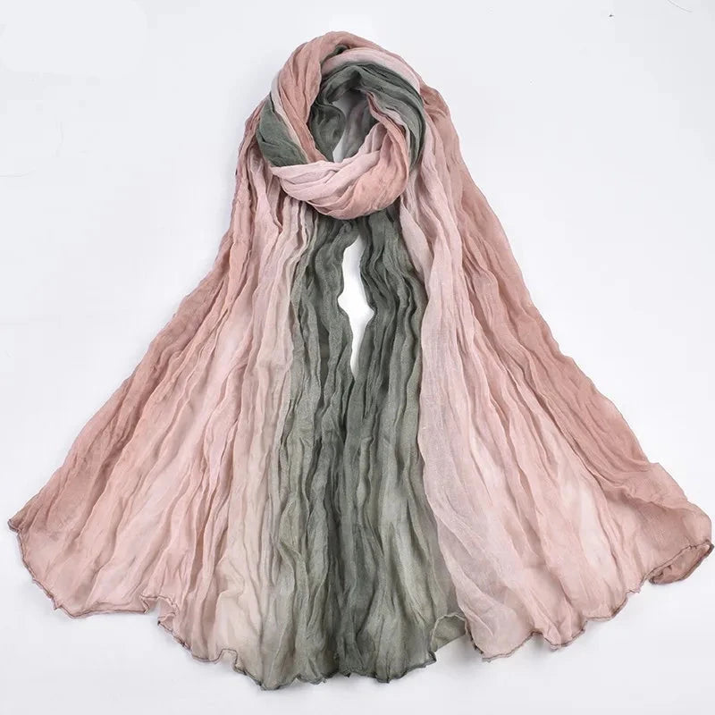 Pashmina aus Balinesischem Garn mit Gradualem Farbverlauf