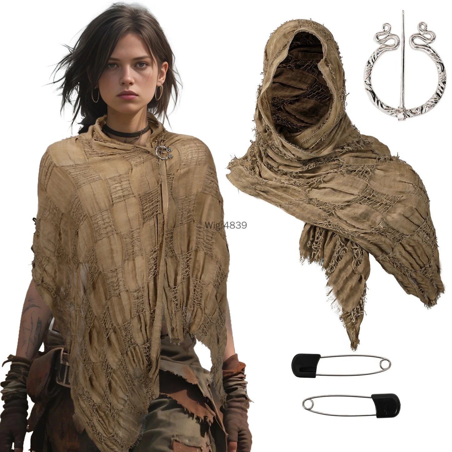 Medieval Cloak Renaissance Dune Hooded