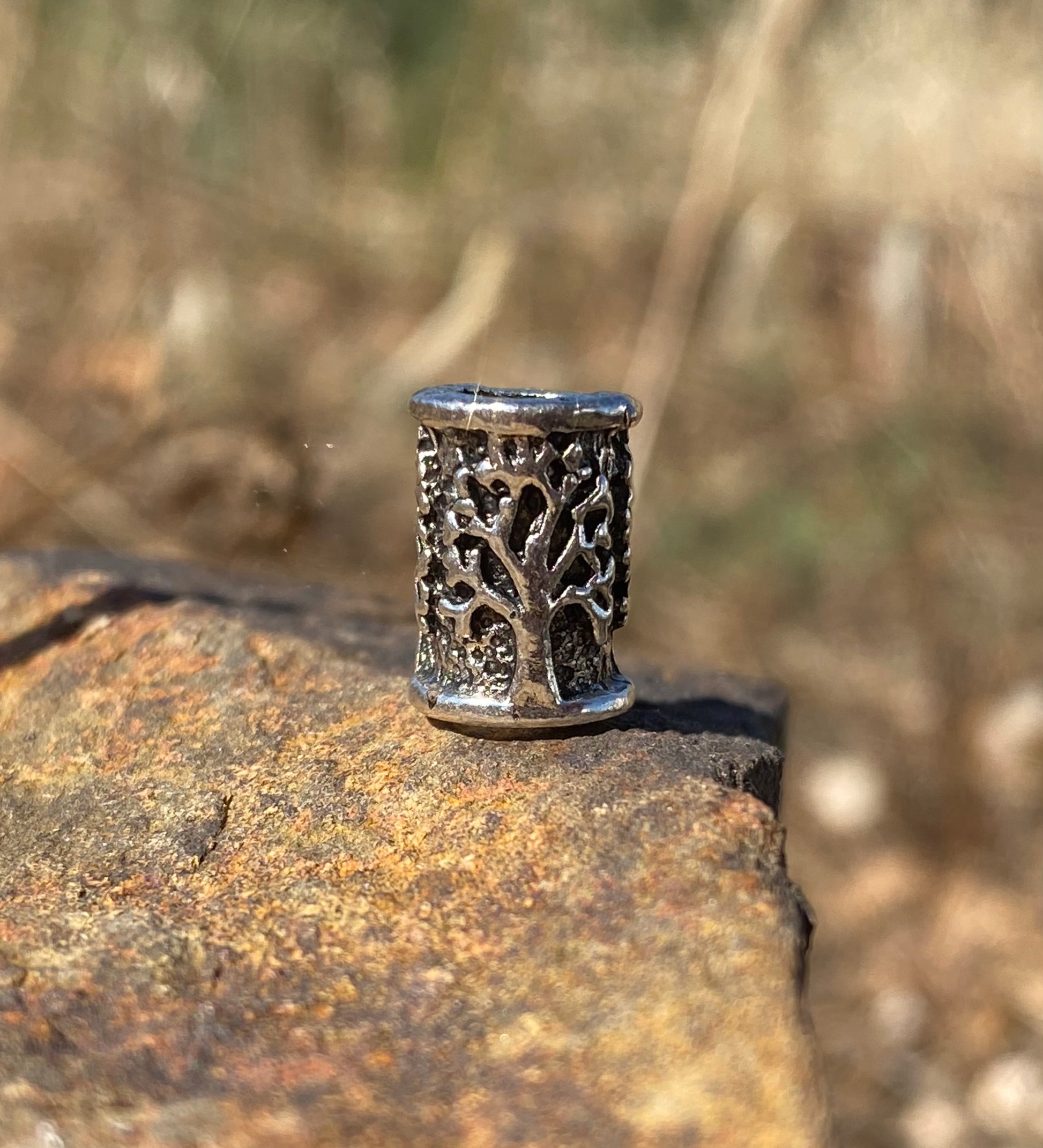 Tibetanischer Bead (Tree of Life) Antikes Silber - DreadLocos Shop