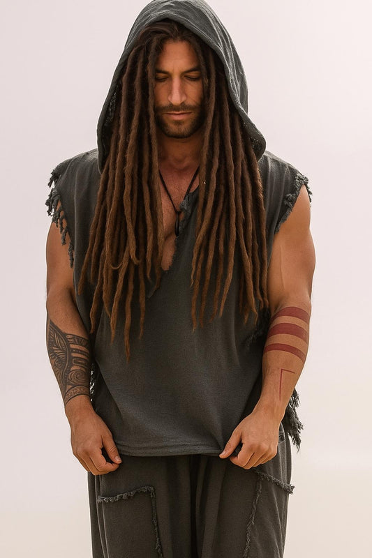 Hoody Sleeve mit V Neck aus *Bio Baumwolle*