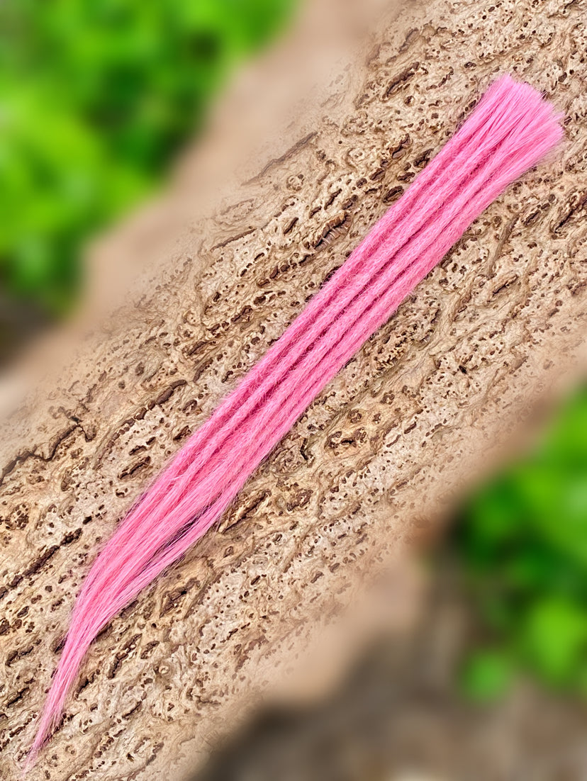 10 Europäische Echthaar Dreadlocks in Pure Pink #P4