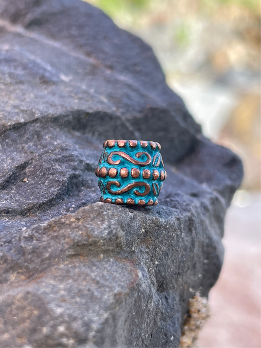 Brass-Türkis Bead