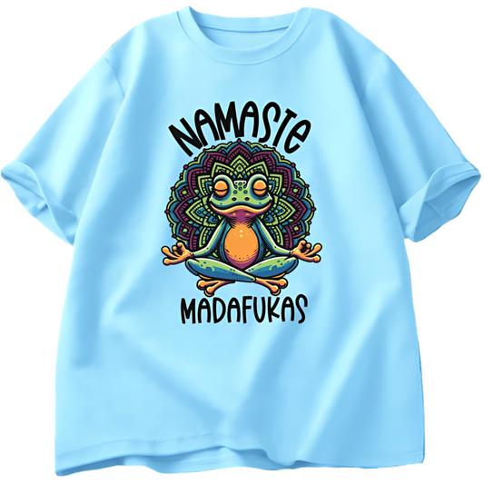 Yoga T Shirt Frog Cotton Cottagecore Namaste Tee Men