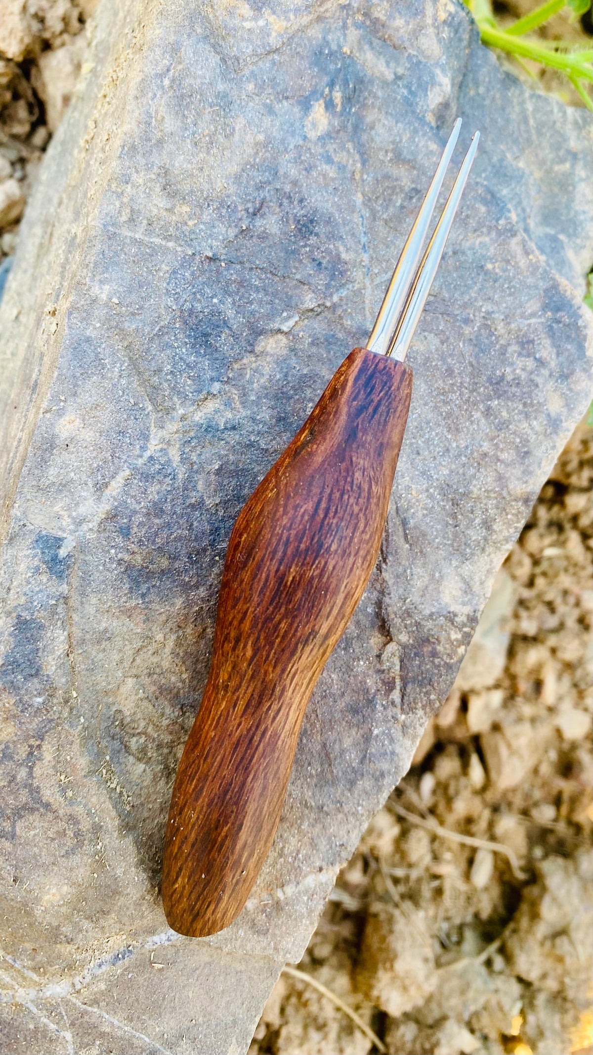 Lamaní Doppel Häkelnadel  (Tigeroak)