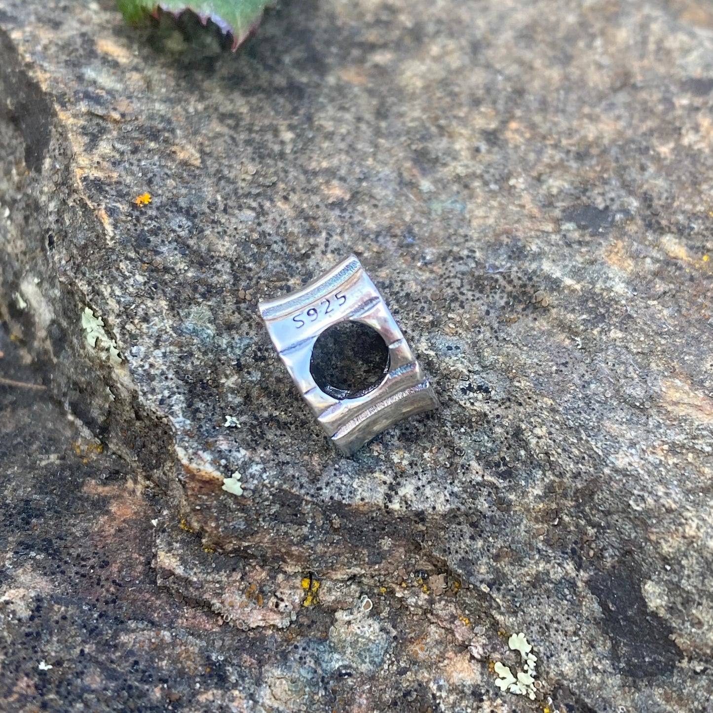 Monstera Grün Bead – 925 Silber