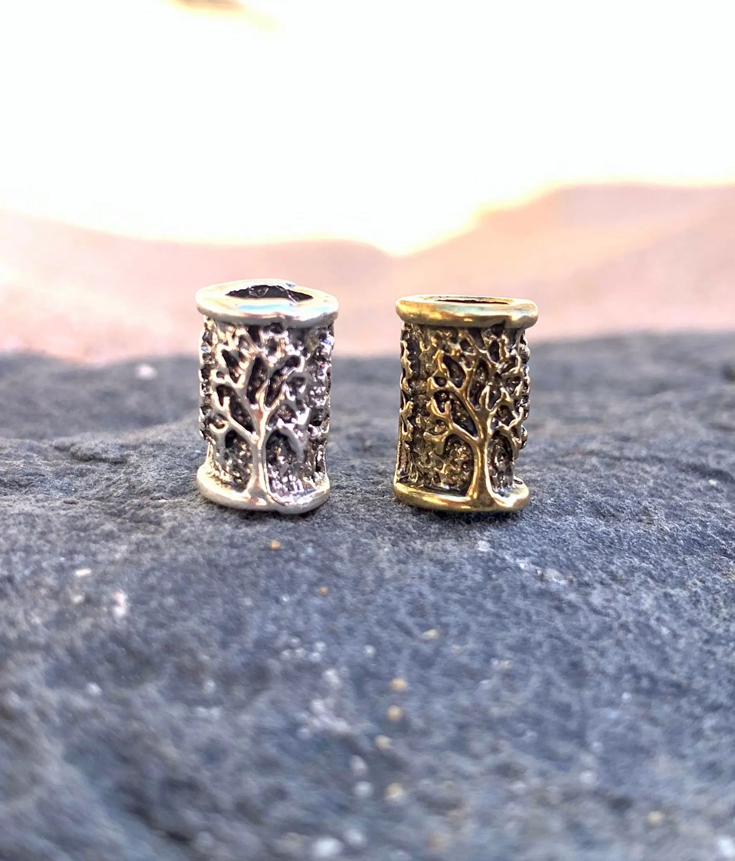 Tibetanischer Bead (Tree of Life) Antikes Silber DreadLocos Shop