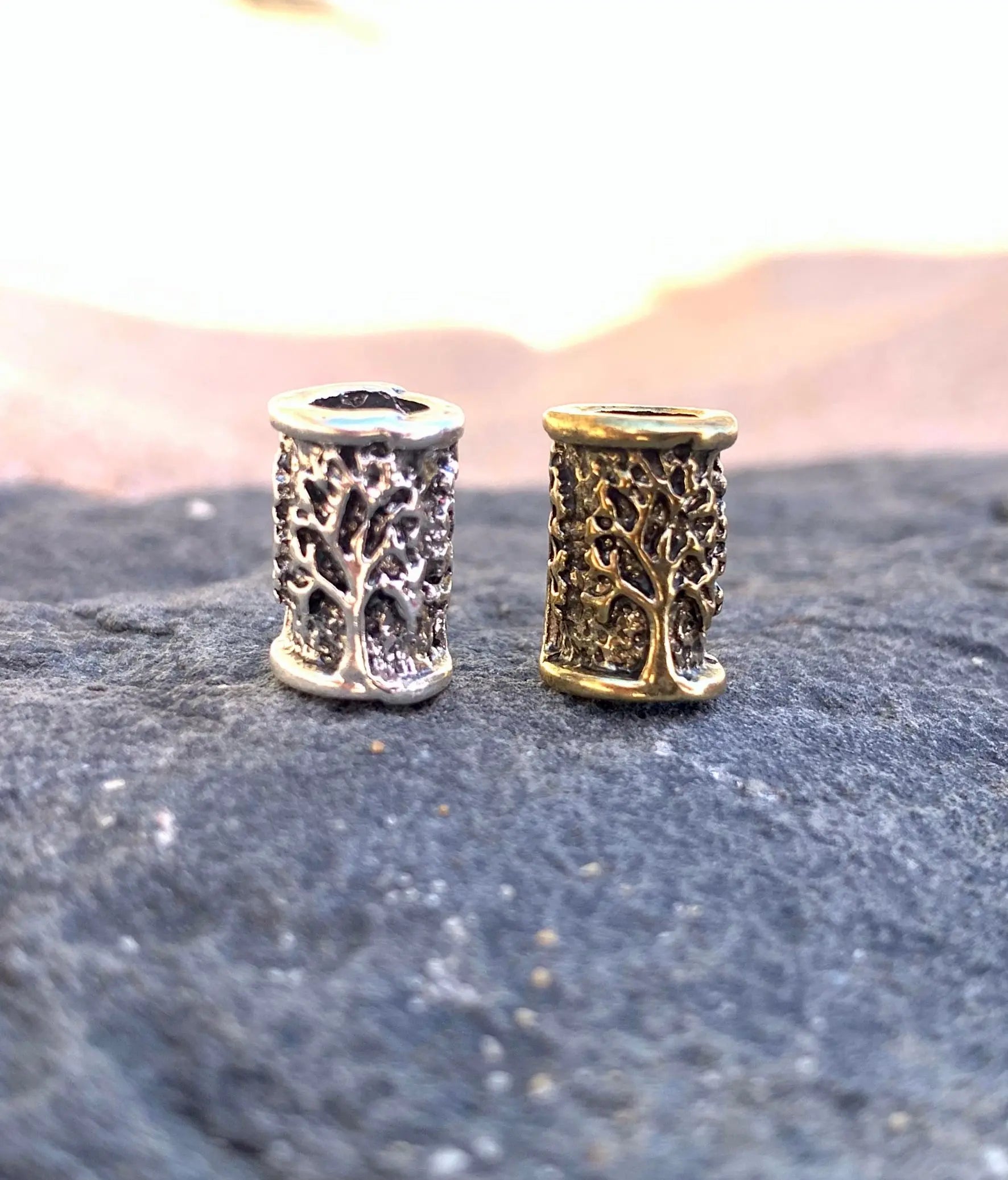 Tibetanischer Bead (Tree of Life) Antikes Silber DreadLocos Shop