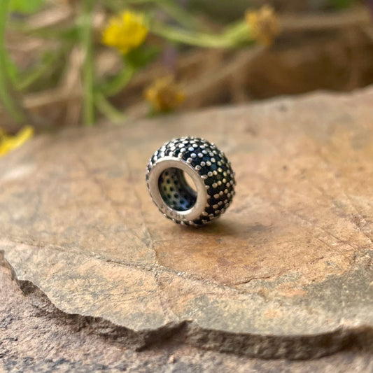 Black Zircon Pave 925 Sterling Silver