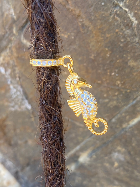 Hippocampus Seahorse 925 Sterling Silver Bead