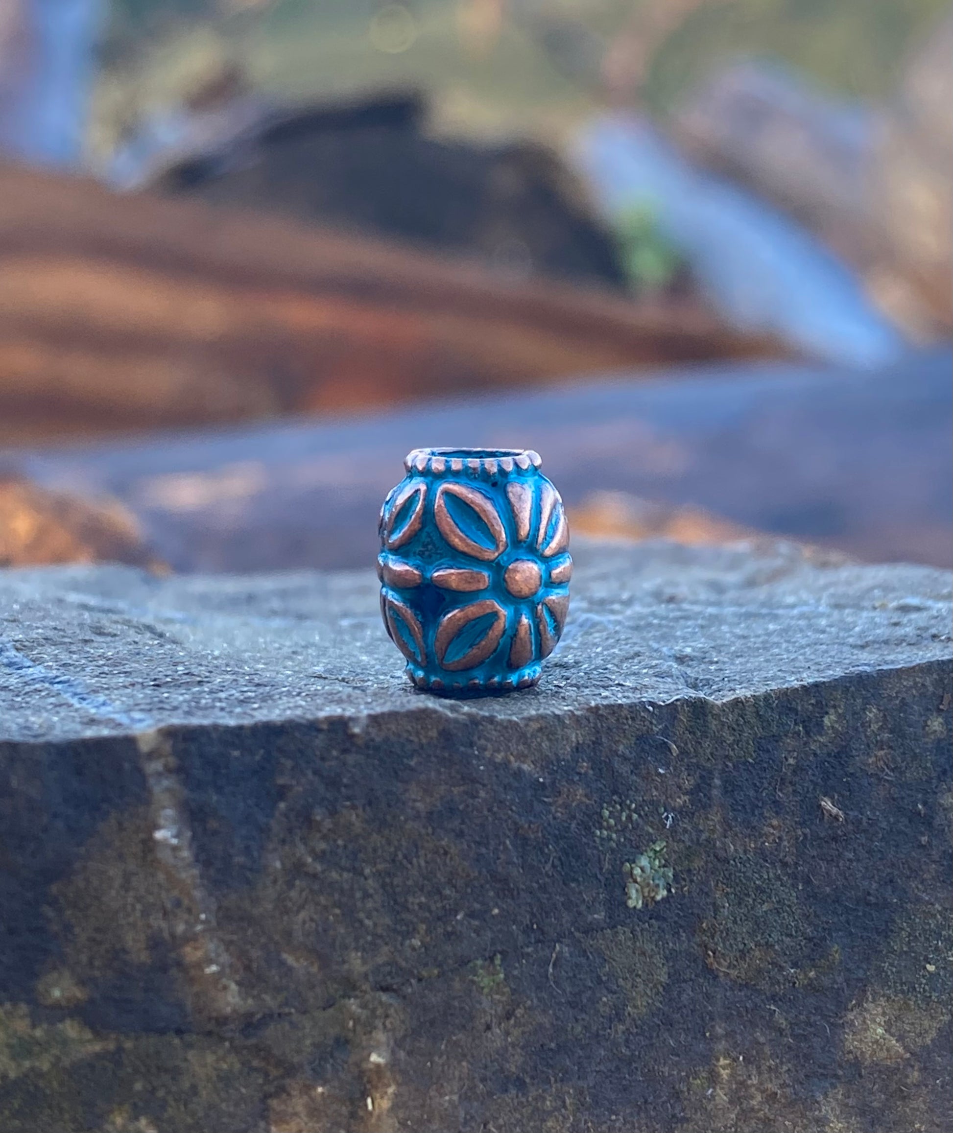 Flower Brass Bead - DreadLocos Shop