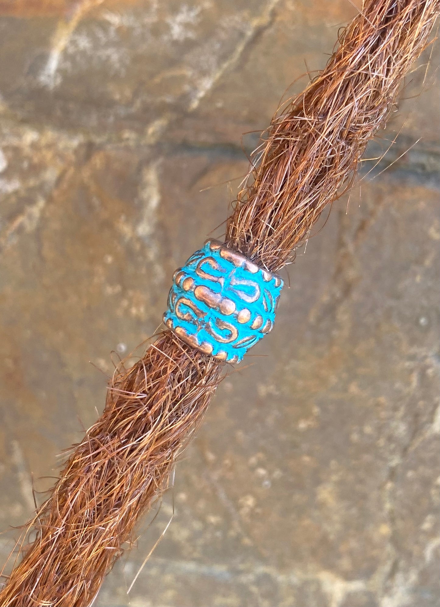 Brass-Türkis Bead