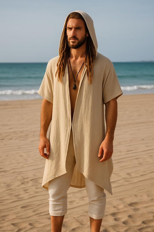 Men Tulum Fringe Long Cardigan