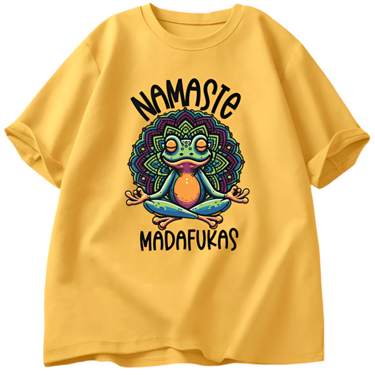 Yoga T Shirt Frog Cotton Cottagecore Namaste Tee Men