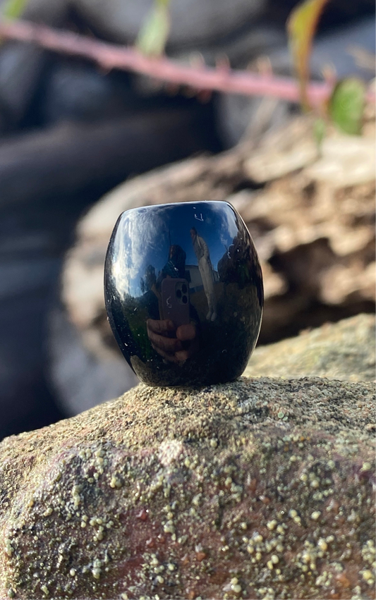 Schwarzer Agate Bead - DreadLocos Shop