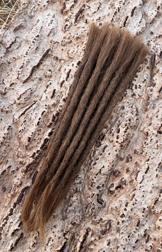 10 Europäische Echthaar Dreadlocks in Hellbraun 6/E