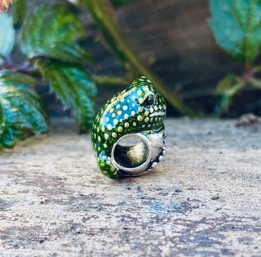Frog 925 Sterling Silver 5mm Hole
