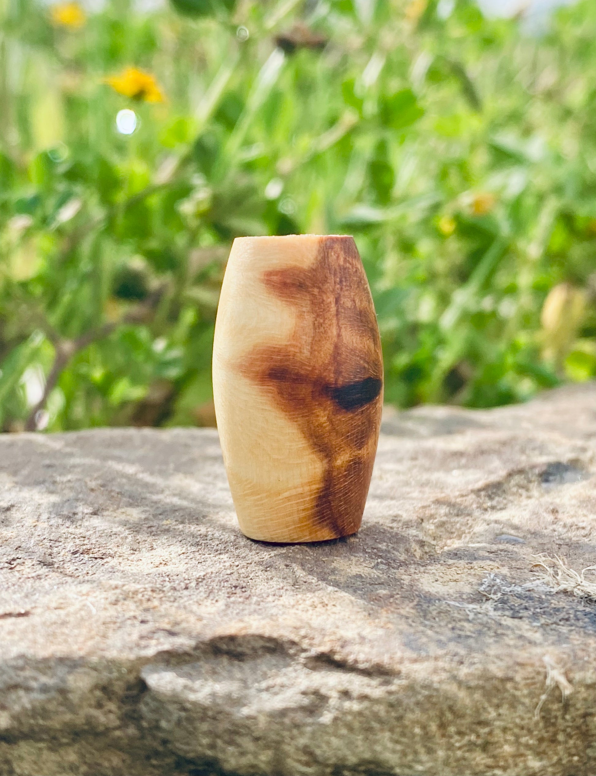 Baumperle Bead (Buche) 8mm Hole - DreadLocos Shop