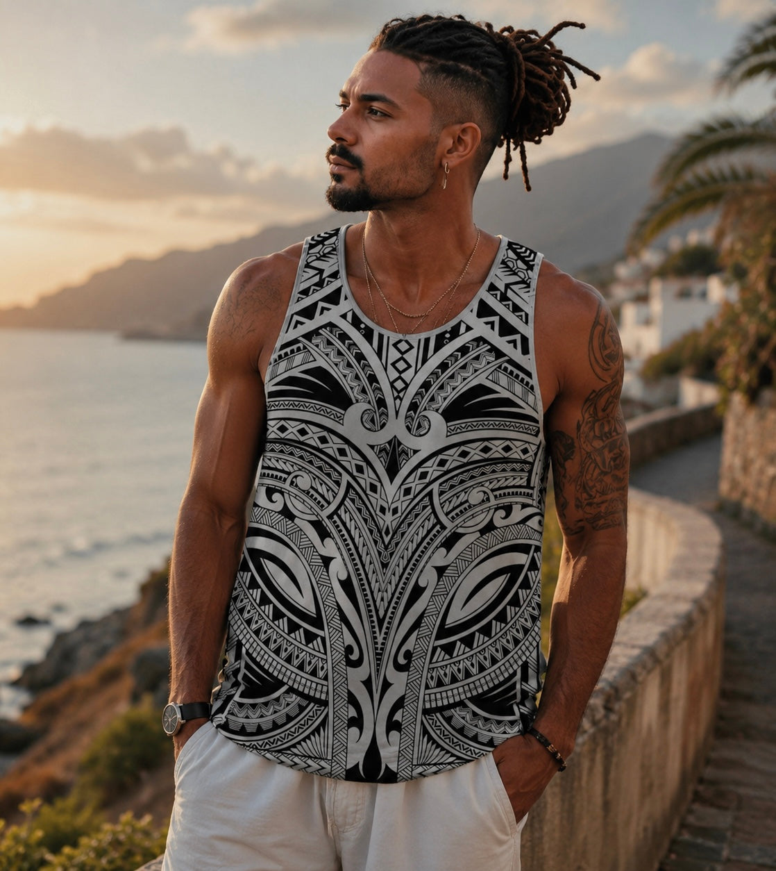 Polynesian Tribal Mens Tank Top
