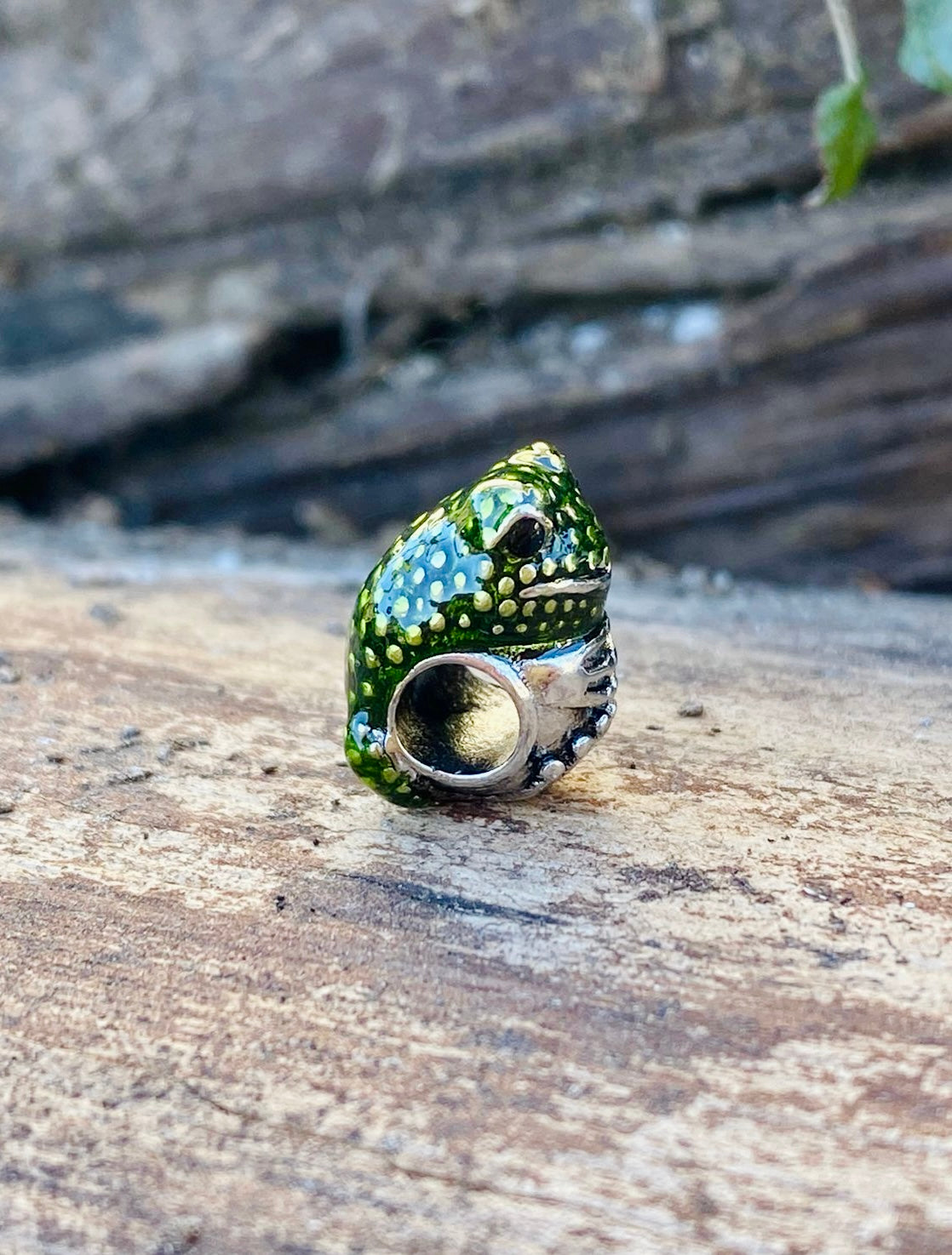 Frog 925 Sterling Silver 5mm Hole - DreadLocos Shop
