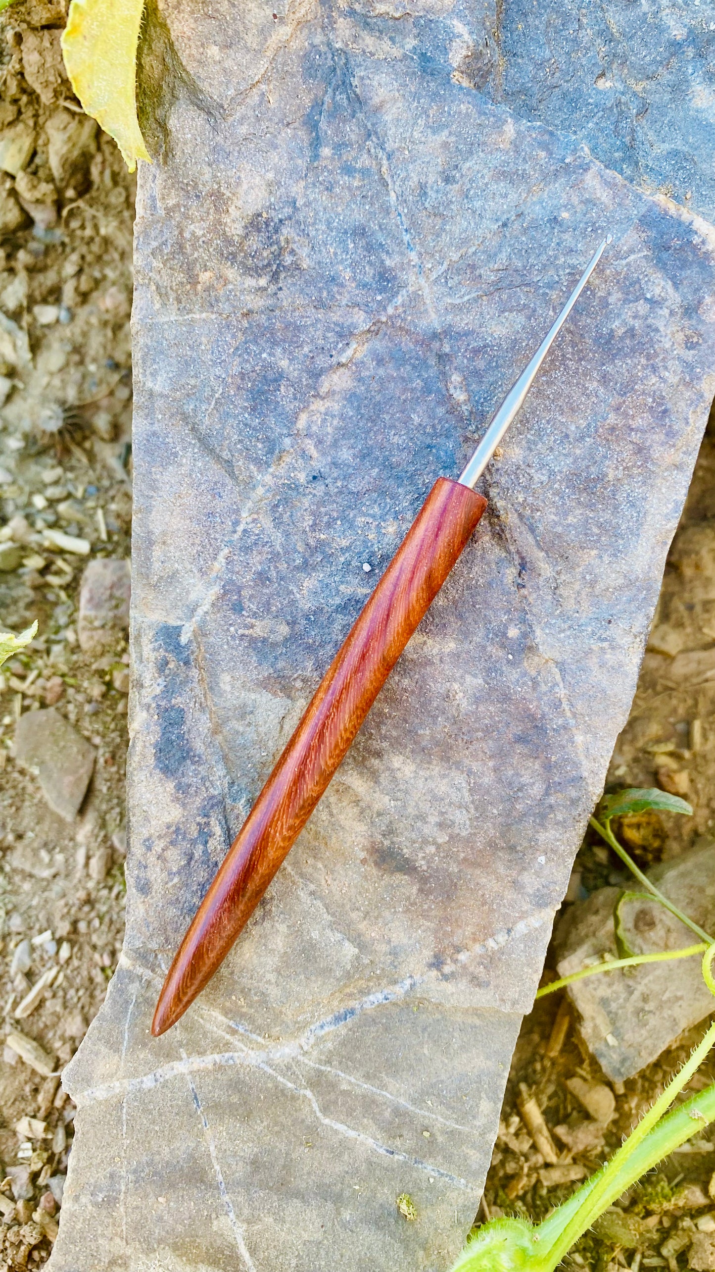 Crochet Hook  (echtes Rosenholz)