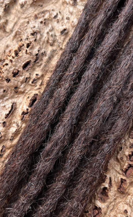 10 Europäische Echthaar Dreadlocks in Hellbraun 5/C
