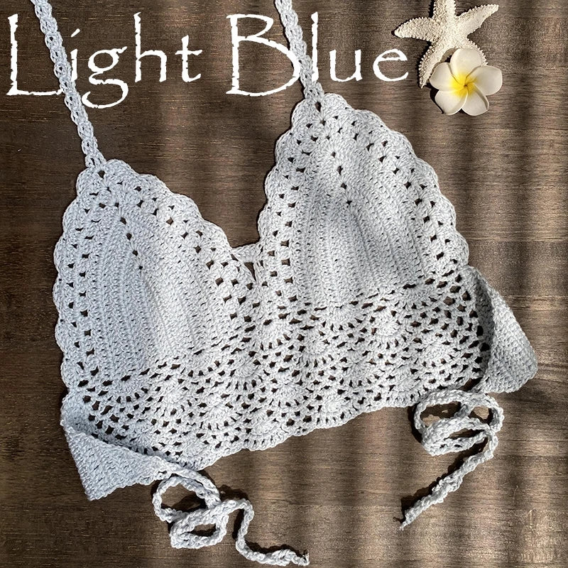 Triangle Bikini Top Woman Set 100 % Cotton - DreadLocos Shop