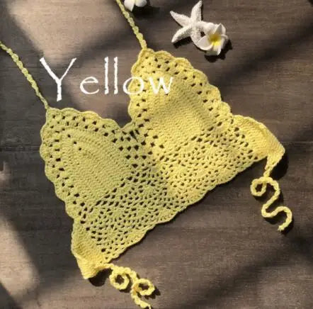 Triangle Bikini Top Woman Set 100 % Cotton - DreadLocos Shop