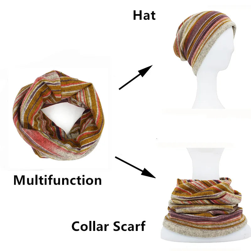 Skullies Beanies Striped Design