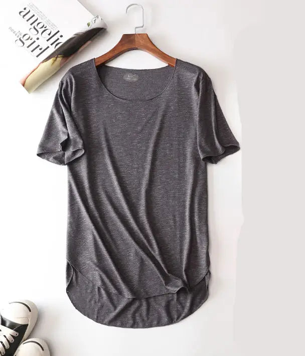 100% Bamboo Fiber Cotton Summer Short Sleeve T Shirt Women Harajuku Loose Model T-shirt Casual O-neck tshirt Woman Clothes